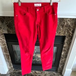Old Navy, red corduroys